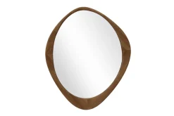 Massiver Wandspiegel ORGANIC 90cm braun Walnussholz-Design