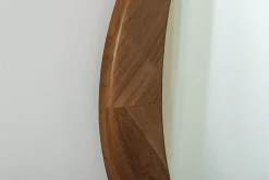 Massiver Wandspiegel ORGANIC 90cm braun Walnussholz-Design