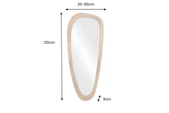 Massiver Wandspiegel ORGANIC 120cm natur Eichenholz-Design
