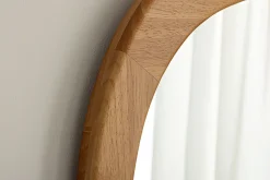 Massiver Wandspiegel ORGANIC 120cm natur Eichenholz-Design