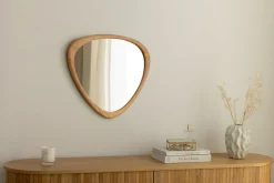 Massiver Wandspiegel ORGANIC 65cm natur Eichenholz-Design