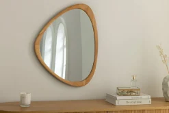 Massiver Wandspiegel ORGANIC 65cm natur Eichenholz-Design