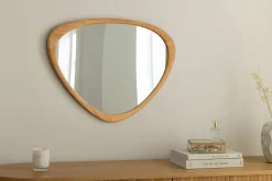Massiver Wandspiegel ORGANIC 65cm natur Eichenholz-Design