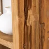 Massives Bücherregal JAVA 200cm natur recyceltes Teakholz Standregal Raumtrenner