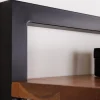 Massives Bücherregal MAMMUT 180cm Akazie schwarz fünf Regalböden