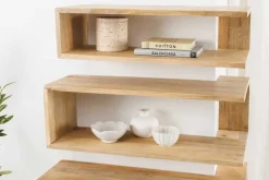 Massives 3er Set Wandregale SURREAL 65cm natur Außenecke Mangoholz