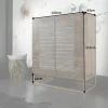 Massives Highboard ONYX 120cm dunkelbraun Mangoholz Edelstein Achat gold Metallgestell