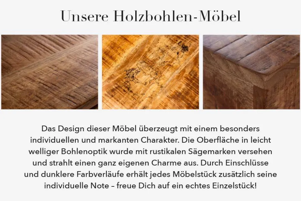Massives Regal IRON CRAFT 176cm Mangoholz Bücherregal acht Fächer Industrial Design