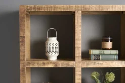 Massives Regal IRON CRAFT 176cm Mangoholz Bücherregal acht Fächer Industrial Design