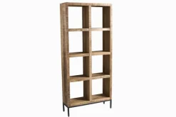 Massives Regal IRON CRAFT 176cm Mangoholz Bücherregal acht Fächer Industrial Design