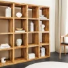 Massives Regal IRON CRAFT 160cm natur Mangoholz Bücherregal sechzehn Fächer