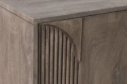 Massives Sideboard ART DECO 170cm grau Mangoholz 3D-Front
