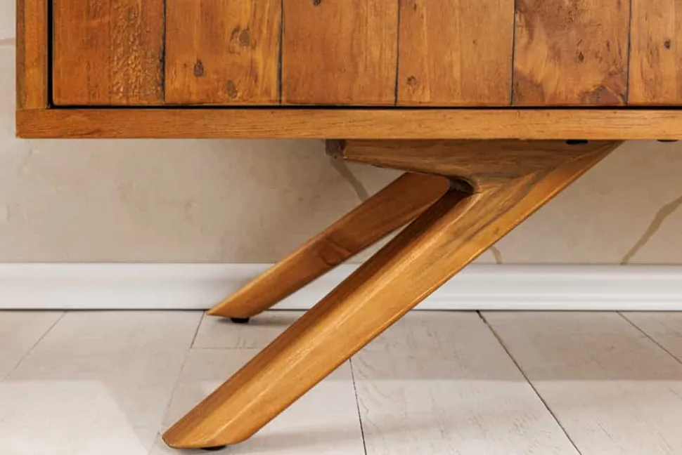 Massives Sideboard FINCA 150cm vintage braun recyceltes Pinienholz