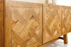 Massives Sideboard RIVIERA 155cm natur recyceltes Pinienholz Bohlenoptik