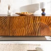 Massives Sideboard SCORPION 180cm braun Mangoholz aufwendige 3D Schnitzereien