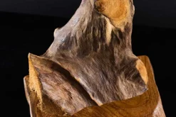 Massives Teakholz Ornament FLAME 30-40cm Treibholz Dekoration
