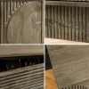 Massives TV-Board ART DECO 200cm grau Mangoholz Lowboard 3D-Front