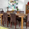 Massives TV-Board PURE 135cm braun Sheesham stone finish Lowboard Palisander