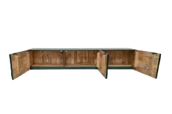 Massives TV-Board SCORPION 160cm türkis Mangoholz hängend Lowboard