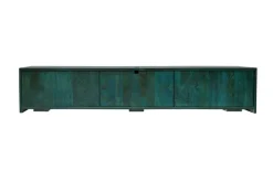 Massives TV-Board SCORPION 160cm türkis Mangoholz hängend Lowboard