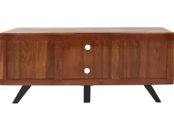 Massives TV-Lowboard AMAZONAS 160cm braun Sheeshamholz mit Baumkante