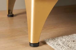 Massives TV-Lowboard GOLDEN SUNSET 180cm türkis 3D-Schnitzereien gold Mangoholz Metall