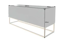 Massives TV-Lowboard SCORPION 160cm schwarz Mangoholz aufwendige 3D Schnitzereien