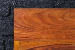 Massives Wandregal MAKASSAR 140cm braun Sheeshamholz stone finish