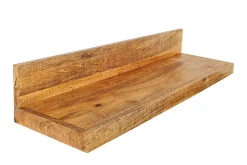 Massives Wandregal MAKASSAR 80cm natur Mangoholz handmade