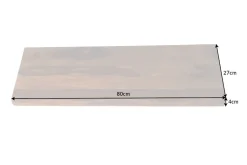 Massives Wandregal MAMMUT 80cm braun Sheesham stone finish Regalbrett mit Baumkante