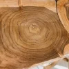 Massivholz Beistelltisch DRIFTWOOD 60cm natur Teak viereckig im Stelzen-Design