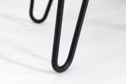 Massivholz Beistelltisch SCORPION 55cm Akazie Nachttisch mit Ablage Hairpin Legs Metall