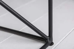 Massivholz Couchtisch ARCHITECTURE 110cm Eiche geölt schwarzes Metallgestell mit Ablage