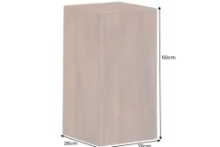 Massivholz Dekosäule COLUMNA 50cm braun Akazie Beistelltisch