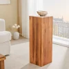 Massivholz Dekosäule COLUMNA 75cm braun Akazie Beistelltisch