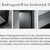 Massivholz Esstisch IRON CRAFT 180cm braun schwarz Sheesham stone finish Industrial