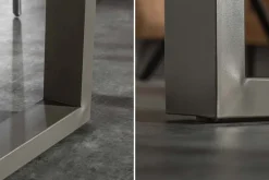 Massivholz Esstisch LIVING EDGE 180cm natur Wildeiche geölt Baumkante Kufengestell