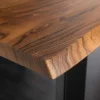 Massivholz Esstisch MAMMUT 180cm Wild-Akazie Baumkante Industrial Design 2,6cm Tischplatte