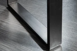 Massivholz Esstisch MAMMUT 140cm Wild-Akazie Baumkante Industrial Design 2,6cm Tischplatte