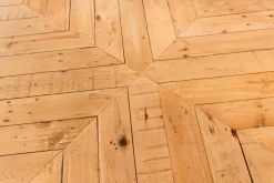 Massivholz Esstisch MOSAIK 160cm natur Pinienholz recycelt Sterngestell