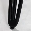 Massivholz Esstisch SCORPION 140cm grau Akazie Baumkante schwarze Metallbeine Hairpin Legs