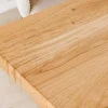 Massivholz Esstisch WILD OAK 160cm natur schwarz Wildeiche Baumkante geölt X-Gestell