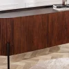 Massivholz Sideboard GATSBY 150cm dunkelbraun Mango Retro Design