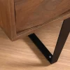 Massivholz Sideboard HURRICANE 175cm braun Akazie 3D-Design