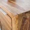 Massivholz Sideboard PURE 135cm braun Sheesham stone finish Kommode mit Schubladen