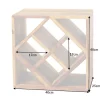 Massivholz Weinregal CUBUS 40cm braun Sheesham stone finish Beistelltisch handmade