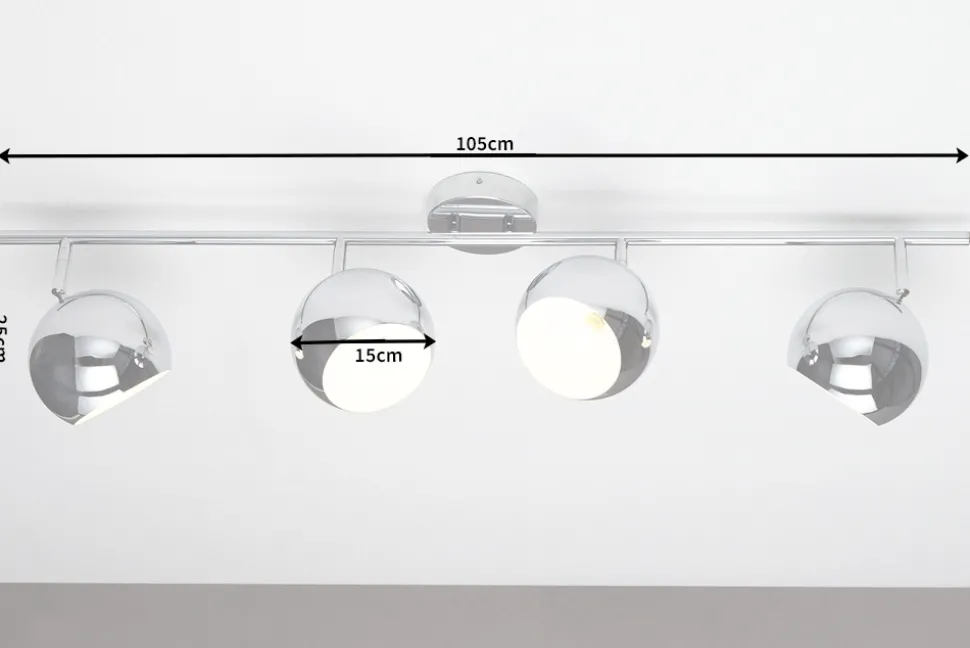 Moderne Deckenleuchte BUBBLE 105cm silber Chrom Pendelleuchte