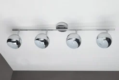 Moderne Deckenleuchte BUBBLE 105cm silber Chrom Pendelleuchte