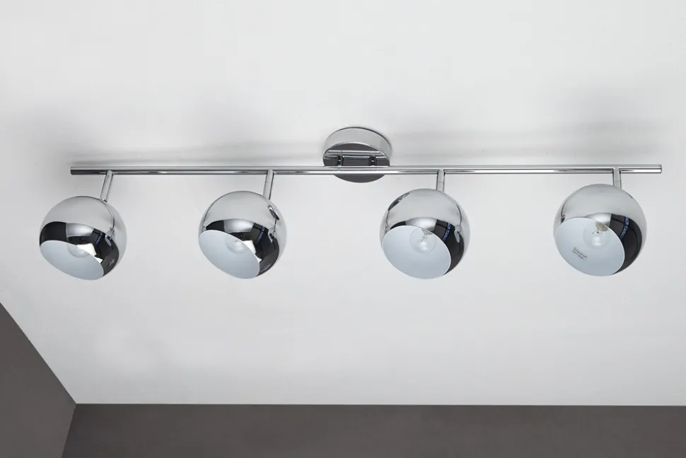 Moderne Deckenleuchte BUBBLE 105cm silber Chrom Pendelleuchte