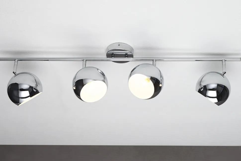 Moderne Deckenleuchte BUBBLE 105cm silber Chrom Pendelleuchte